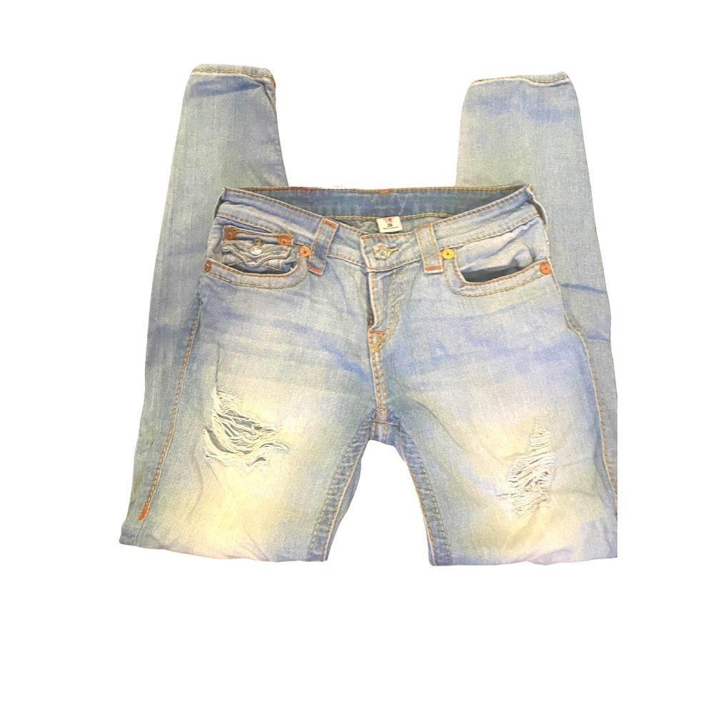 True Religion Women's Distressed Skinny Jeans - Picture 4 of 5